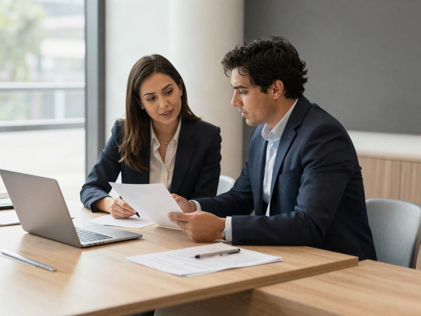 Kasana Finance brokers reviewing a loan application with a client